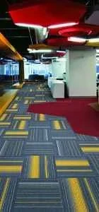 office with blue carpet Dubai