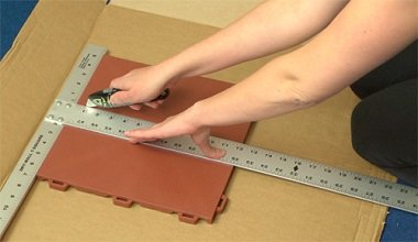 rubber flooring cutting